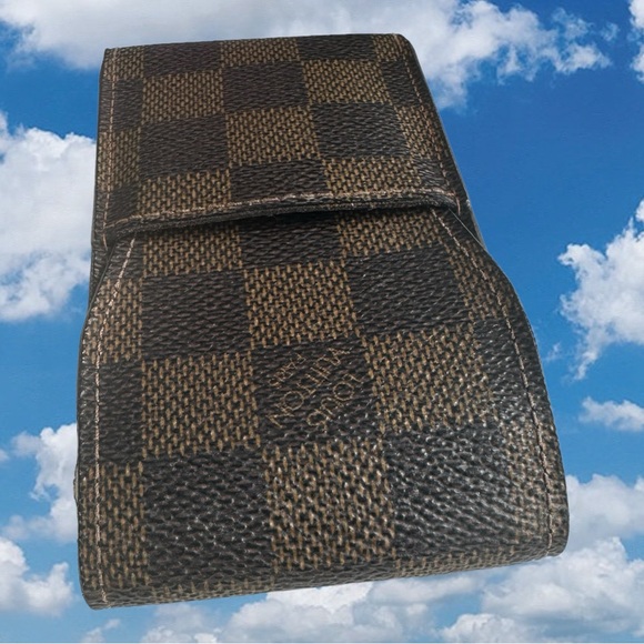 AUTHENTIC LOUIS VUITTON Damier Ebene Cigarette Case and Lipstick Case - Picture 10 of 12